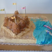 Sand Castle Birthday Cake